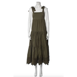 NEW Jason Wu Tiered cottagecore Maxi eyelet embroidered dress size XL
